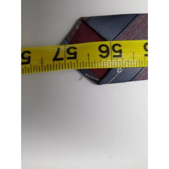 Botany 500 Blue, Brown, Gray, Black Ombre Effect Striped Necktie Woven Tie - Picture 4 of 5